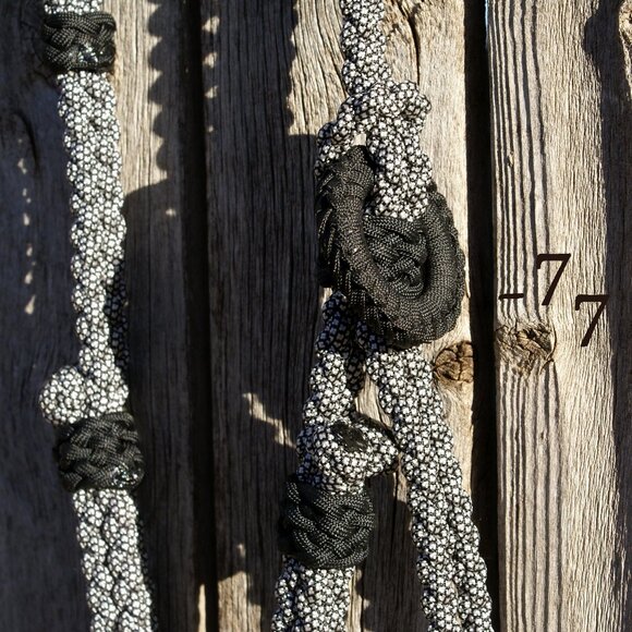 New Handmade Vaquero/Buckaroo Style Braided Paracord Split Ear Bridle/Headstall - Picture 3 of 7